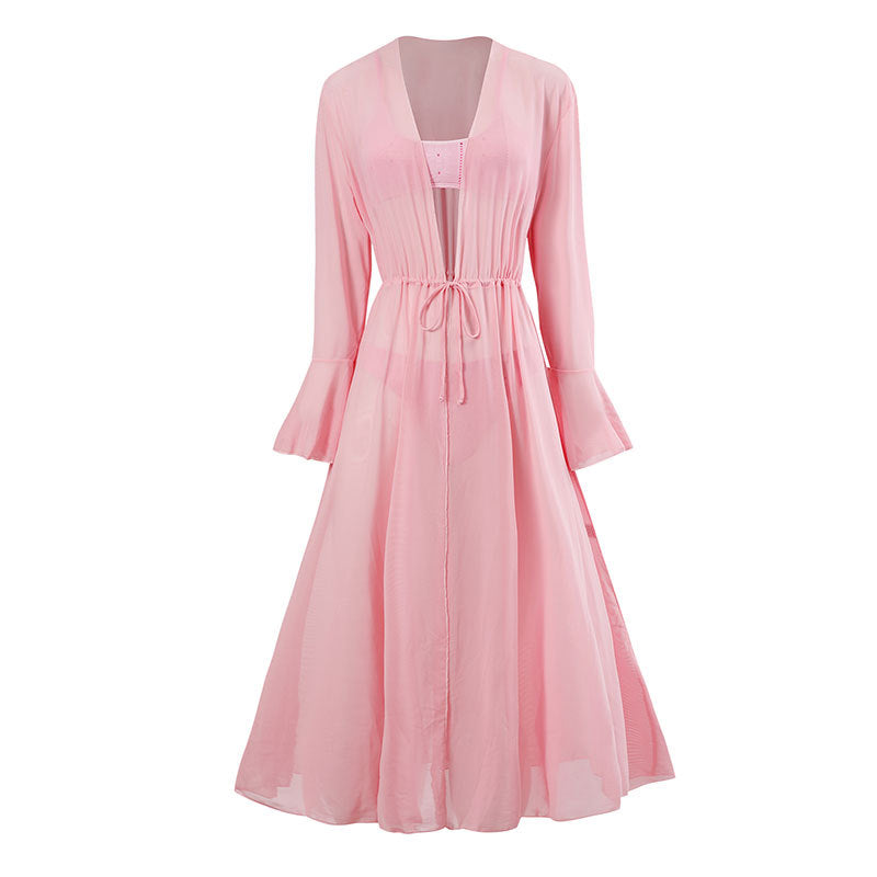 Sleeveless Swimsuit Bikini Set Padded Swimwear Sexy Bikini Women Mesh Shawl Bella Mia